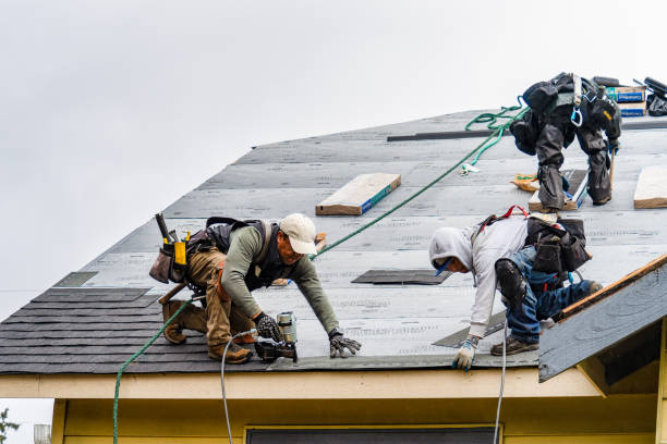 Professional Gutter Installation technician working in Moody, TX